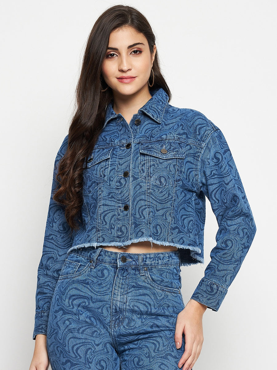 Trending & New Collection Crop Denim Jacket For Women & Girls